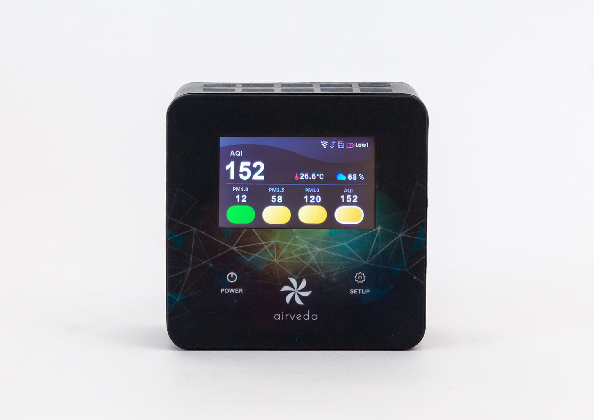 Airveda PM2.5, PM10, and Temperature, Humidity, Wind Speed, Wind Direction, Light and Noise Monitor