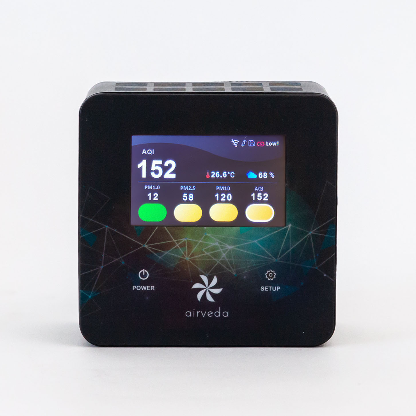 Airveda PM2.5, PM10, and Temperature, Humidity, Wind Speed, Wind Direction, Light and Noise Monitor