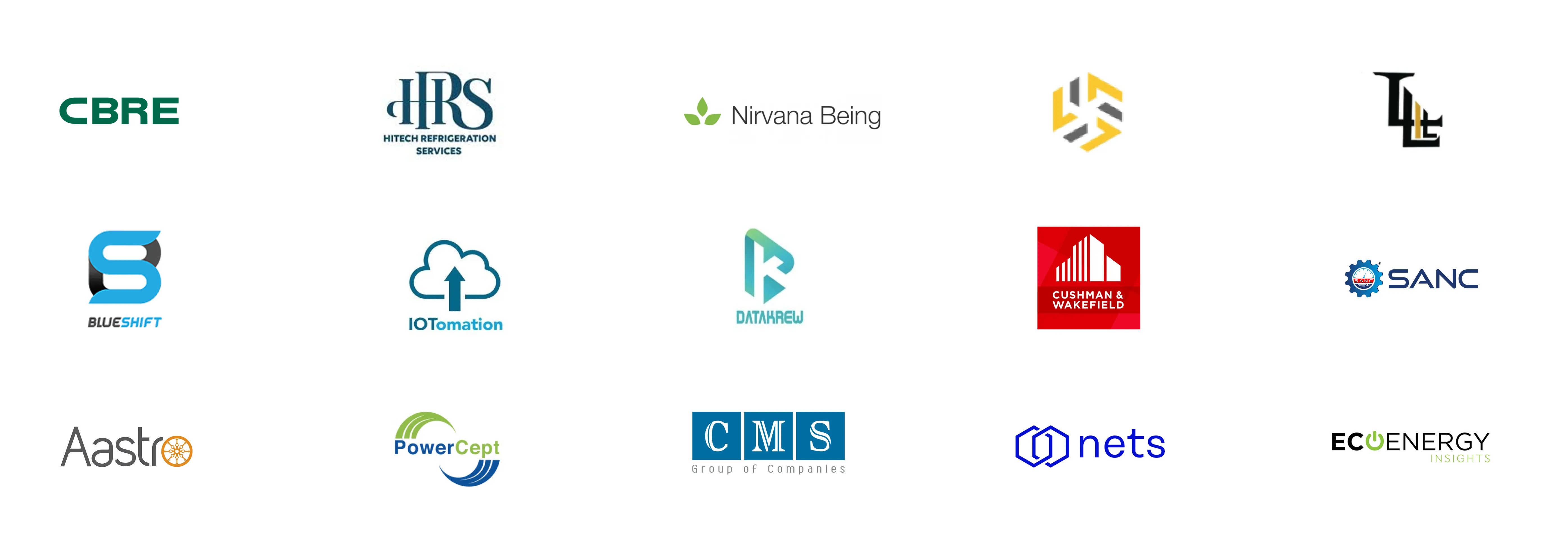 Partners: cbre, hrs, nirvana, lympson_ireland, lympson_nigeria, blue_shift, iotomation_technologies, datakreww, cushman_wakefield, sanc, astro, powercept, cms, nets, eco energy insights