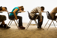 Students feeling sleepy